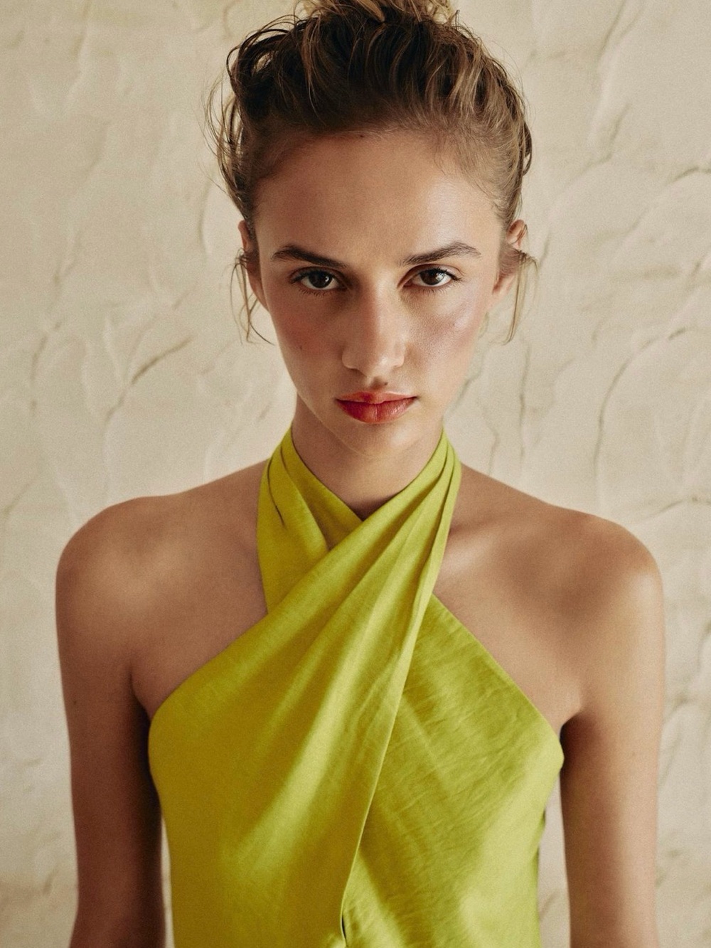 Zara Linen Wrap Halter Maxi Dress - Picture 2 of 8
